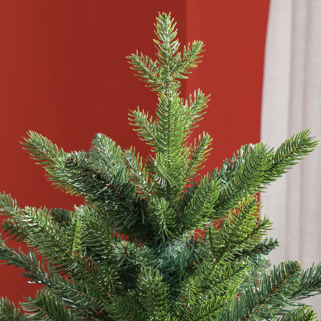 HOMCOM Brad de Crăciun Artificial cu 1309 Crengi, Pliabil cu Bază Metalică, Ø105x150 cm, Verde | Aosom Romania