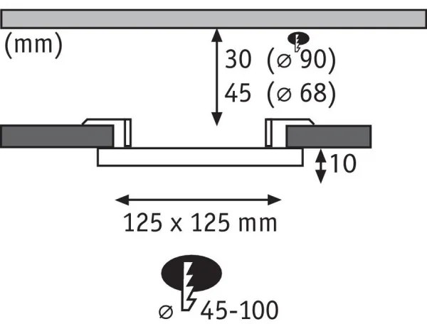 Paulmann 92388 - LED/8,5W IP44 Lampă încastrată baie VARIFIT 230V