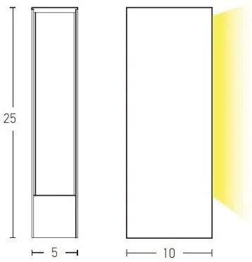 Mini Stalp LED pentru iluminat exterior decorativ IP65 Kylee rustic H-25cm