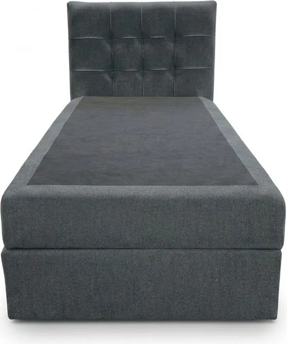 Pat tapițat boxspring DIRELIS VIBE 90x200 cm gri inchis Saltele: Saltea cu arcuri Bonell