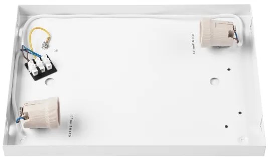 Plafonieră OAK SQUARE 2xE27/15W/230V 35x35 cm stejar