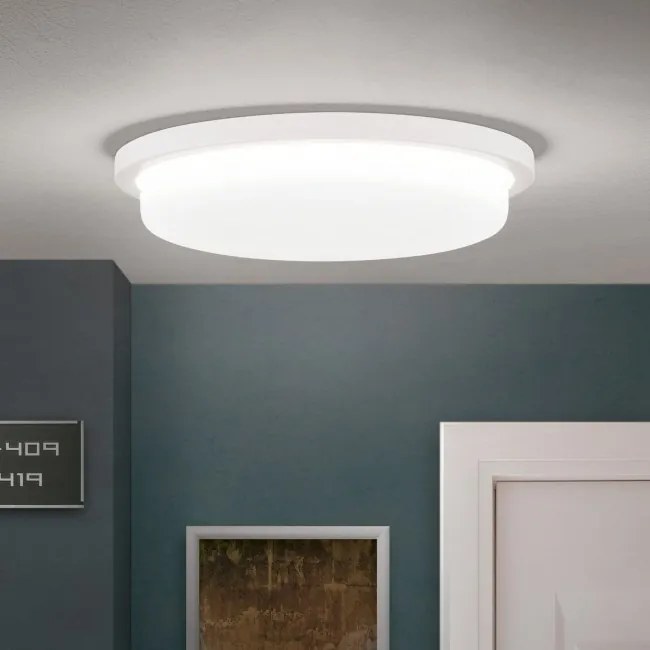 Plafoniera LED moderna LEROX 30cm alba