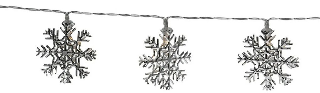 Instalație luminoasă cu fulgi de zăpadă, 120 cm, alb cald, pe baterii