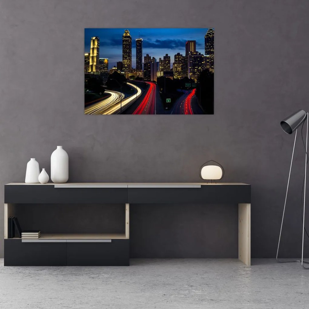 Tablou - Oraș de noapte (90x60 cm)