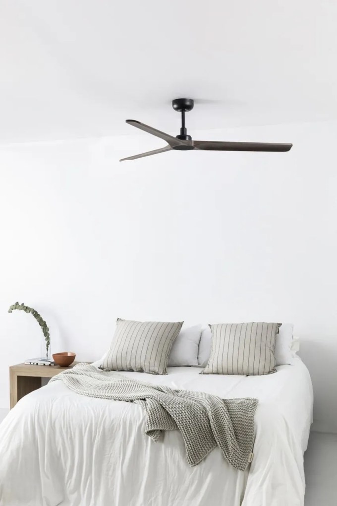 Ventilator de tavan cu telecomanda HEYWOOD M negru/stejar inchis