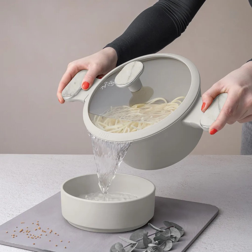 BerlingerHaus Set de vase cu suprafață din titan Sahara Marble, 10 bucăți