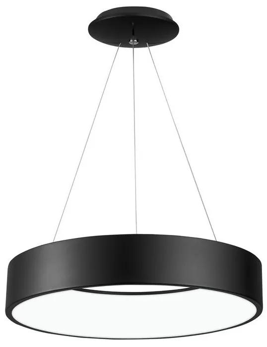 Lustra moderna suspendata LED 3000K Ã60cm RANDO negru NVL-6167220