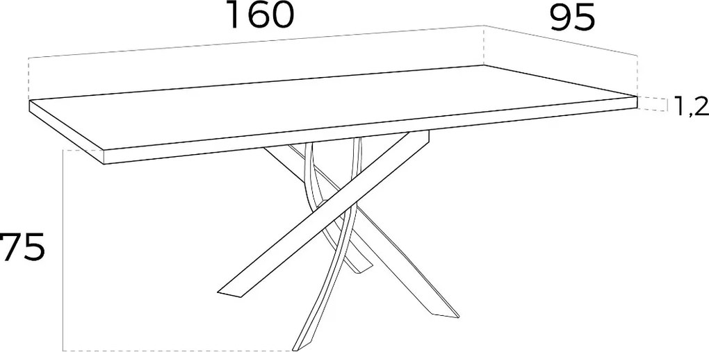Masa eleganta design modern Veola, 160x95cm AC-F2133-160x95