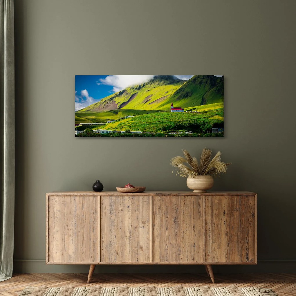 Tablou cu peisaj montan (120x50 cm)