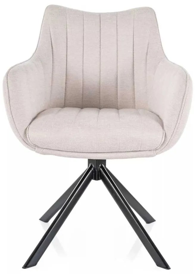Scaun de bucătărie Azalia Velvet, crem / negru