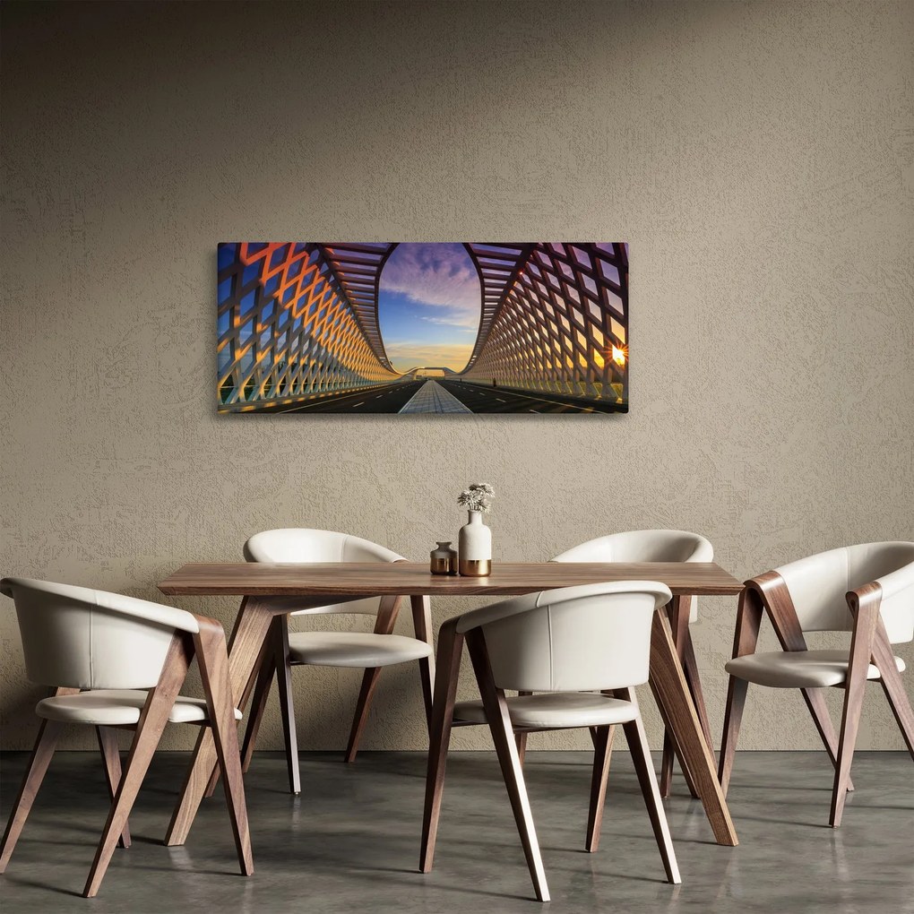 Tablou - Pod cu arhitectură modernă (120x50 cm)