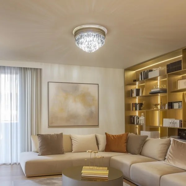 Plafonieră de cristal Brilagi VELURE 5xE14/40W/230V auriu