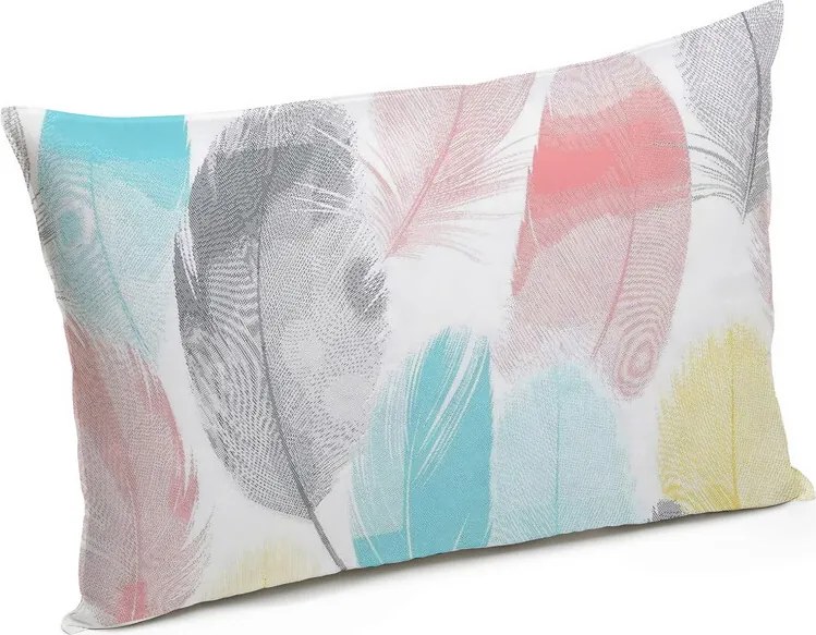 Set Alcam, Peacock, 2 perne microfibra 50x70 cm si pilota matlasata 180x200 cm