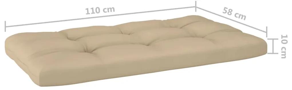 Canapea de mijloc de gradina din paleti, alb, lemn pin tratat Bej, canapea de mijloc, Alb, 1