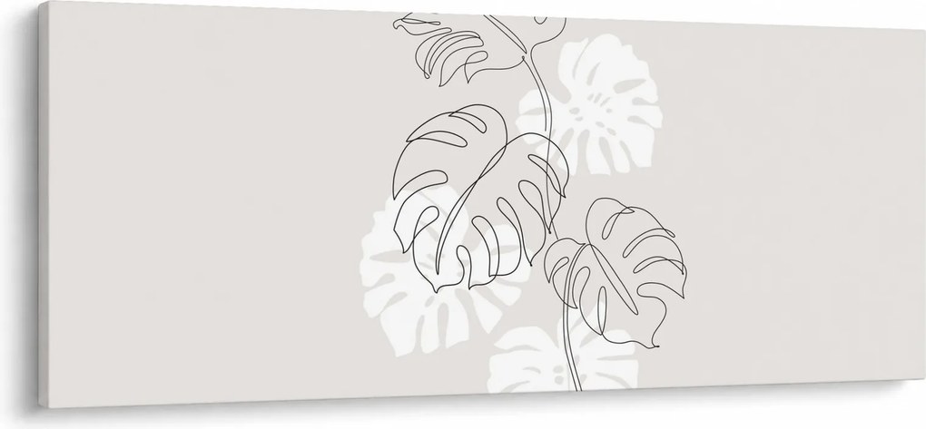 Tablou - Linia de artă monstera N⁰3 (120x50 cm)