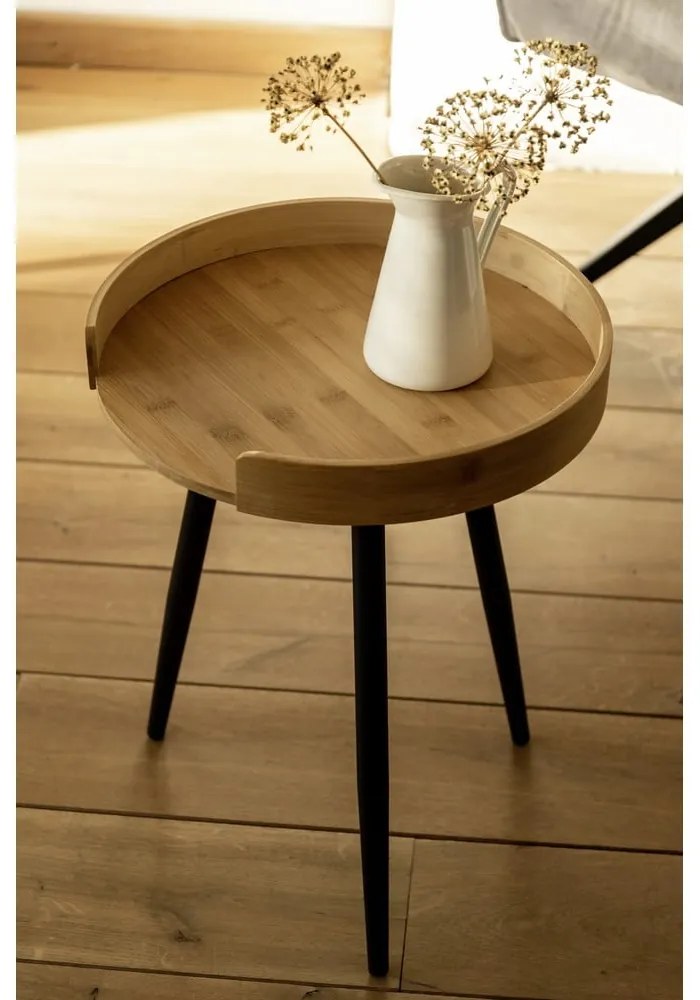 Măsuță auxiliară rotundă din bambus ø 40 cm Loft – Wenko