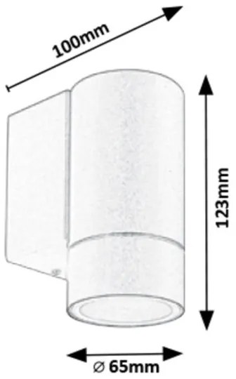 Rabalux 8118 - Aplică perete exterior PHOENIX 1xGU10/10W/230V IP54 gri