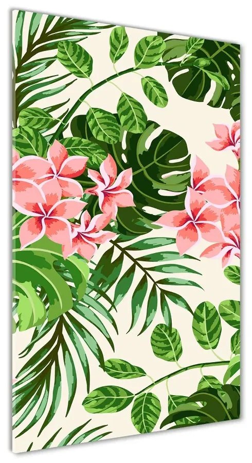 Tablou din Sticlă flori Hawaii
