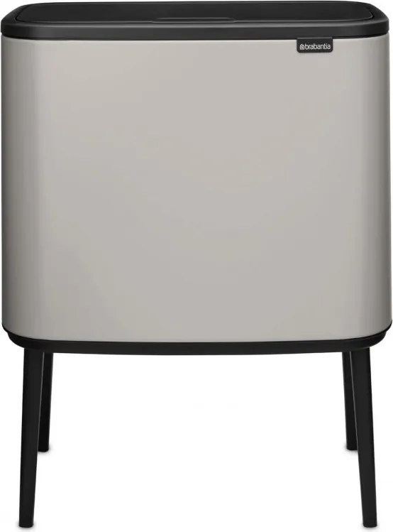 Cos de gunoi Brabantia Bo Touch 1010451, 36 L, Deschidere lina si silentioasa, Deschidere larga, Gri deschis
