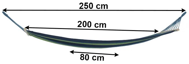 Hamac turcoaz/albastru/verde, EVANA NEW - single