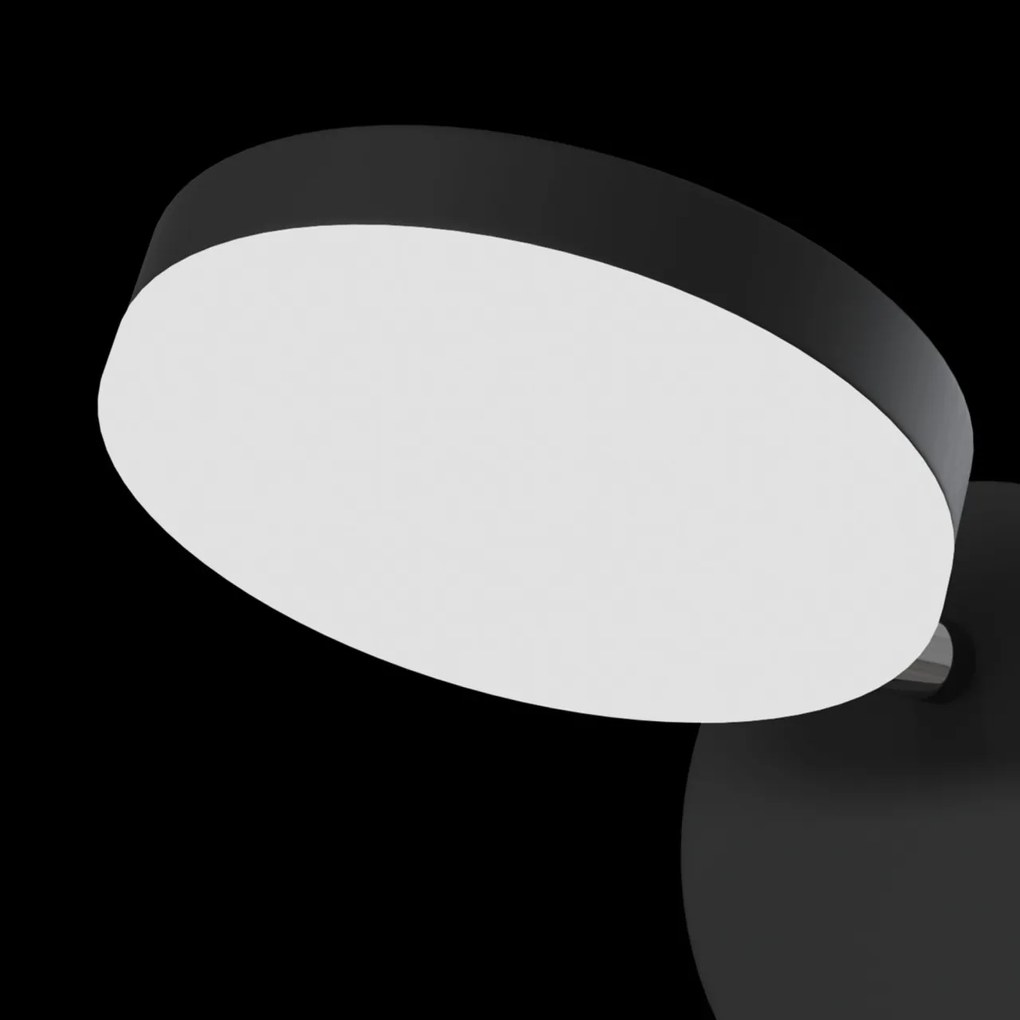 Aplica de perete LED design tehnic Fad negru MYMOD070WL-L8B3K