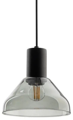 Lustră pe cablu pentru sistem de șină trifazic NEO 1xE27/15W/230V negru/negru fumuriu