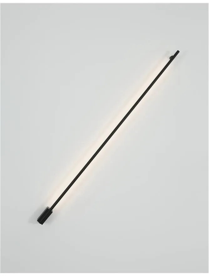 Aplica de perete LED design liniar GROPIUS negru, L-120cm, H-7cm