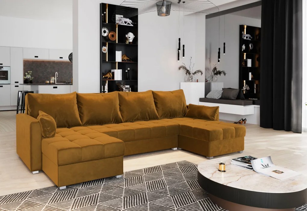 Supermobel Canapea in forma de U JAKO, 298x83x143, kronos 01