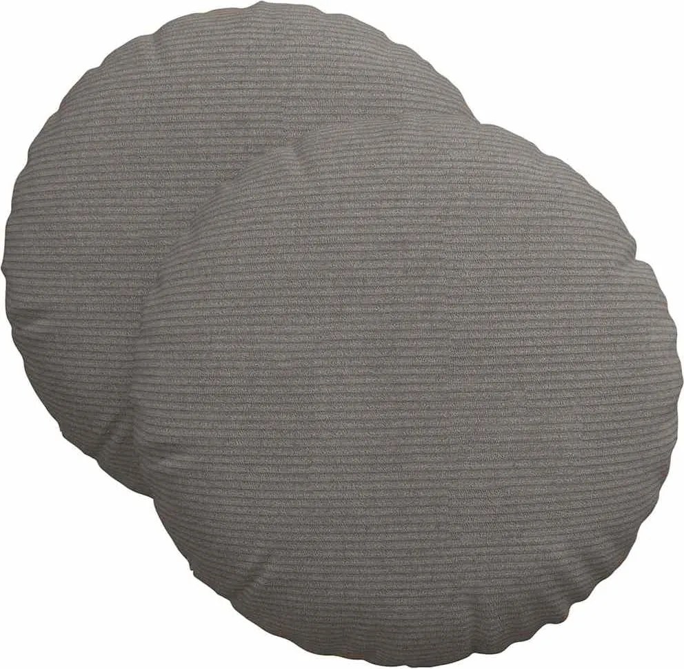 vidaXL Perne de Șezut 2 pcs Gri deschis Ø 40 cm Țesătură din corduroy