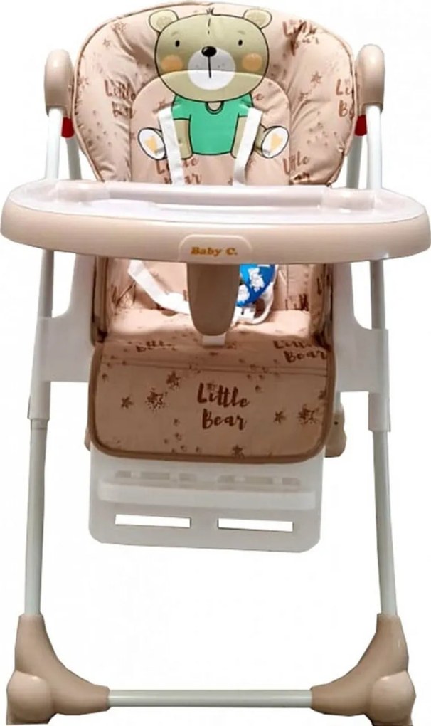 Scaun de masa pentru copii si bebe Baby Care™ CC reglabil in 3 trepte, Pliabil, Centura de siguranta, Sezut comfortabil, Masuta detasabila, Pozitie