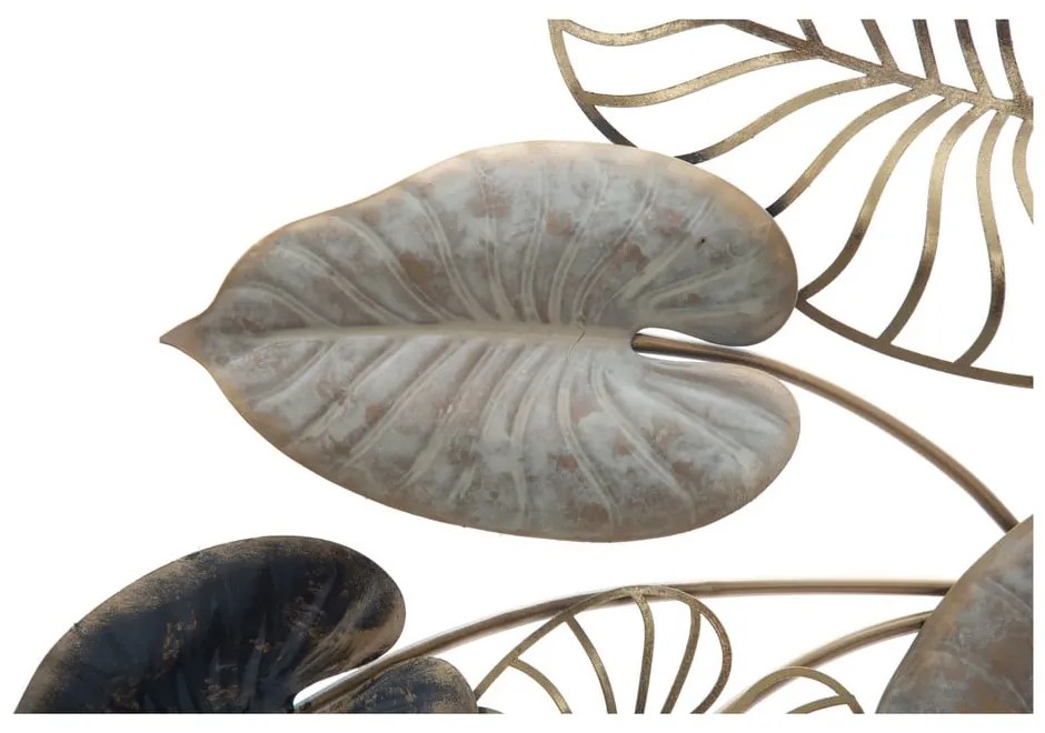 Decorațiune suspendată metalică Mauro Ferretti Century -A-, 131 x 61 cm, motive frunze