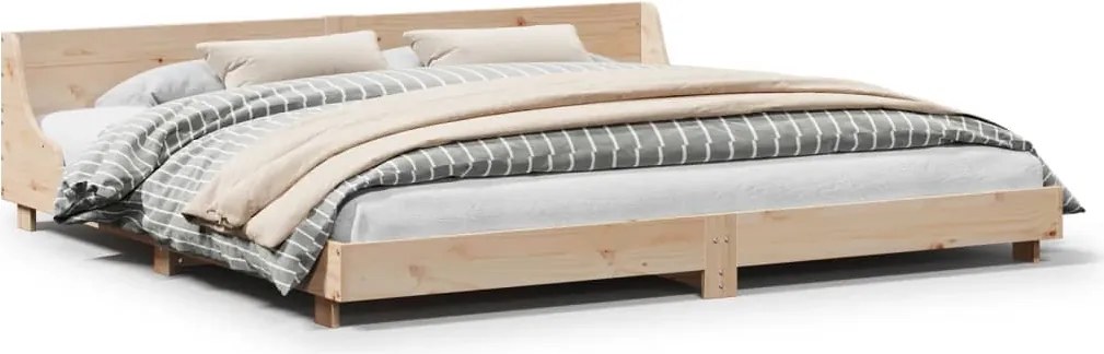 vidaXL Cadru de pat fără saltea, 200x200 cm, lemn masiv pin