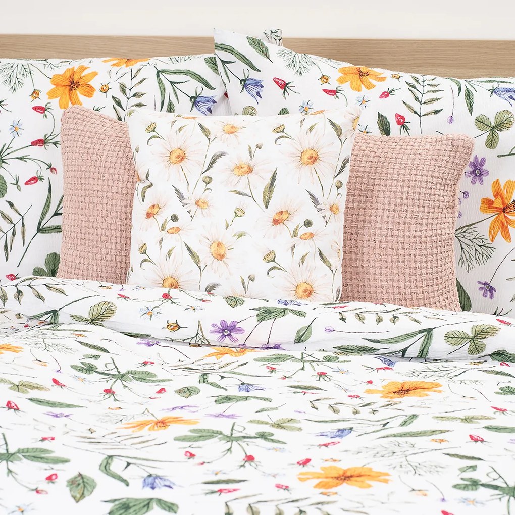 Lenjerie de pat din crep 4Home Wildflower Bliss, 160 x 200 cm, 70 x 80 cm