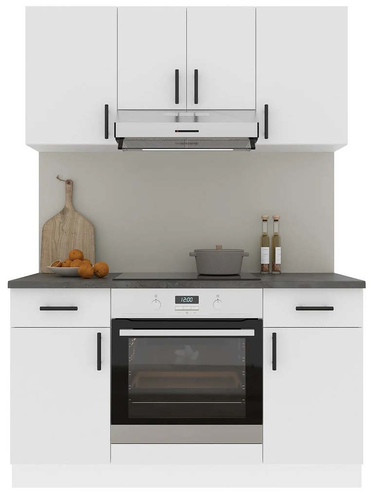 Set Bucatarie Karo V5, Alb, Blat Thermo 28 mm, L 140 cm
