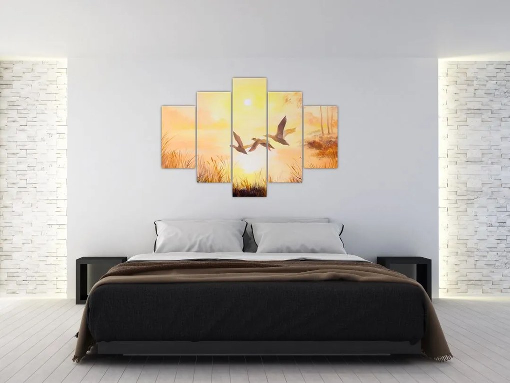 Tablou - Macarale la apus de soare (150x105 cm)