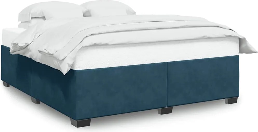 vidaXL Cadru de pat, albastru, 180x200 cm, catifea