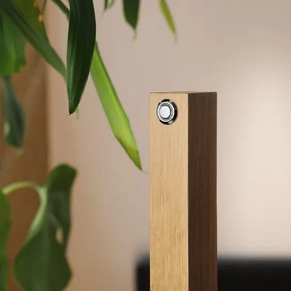 Lampă de podea LED VERDE LED/18W/230V 3000K stejar/negru