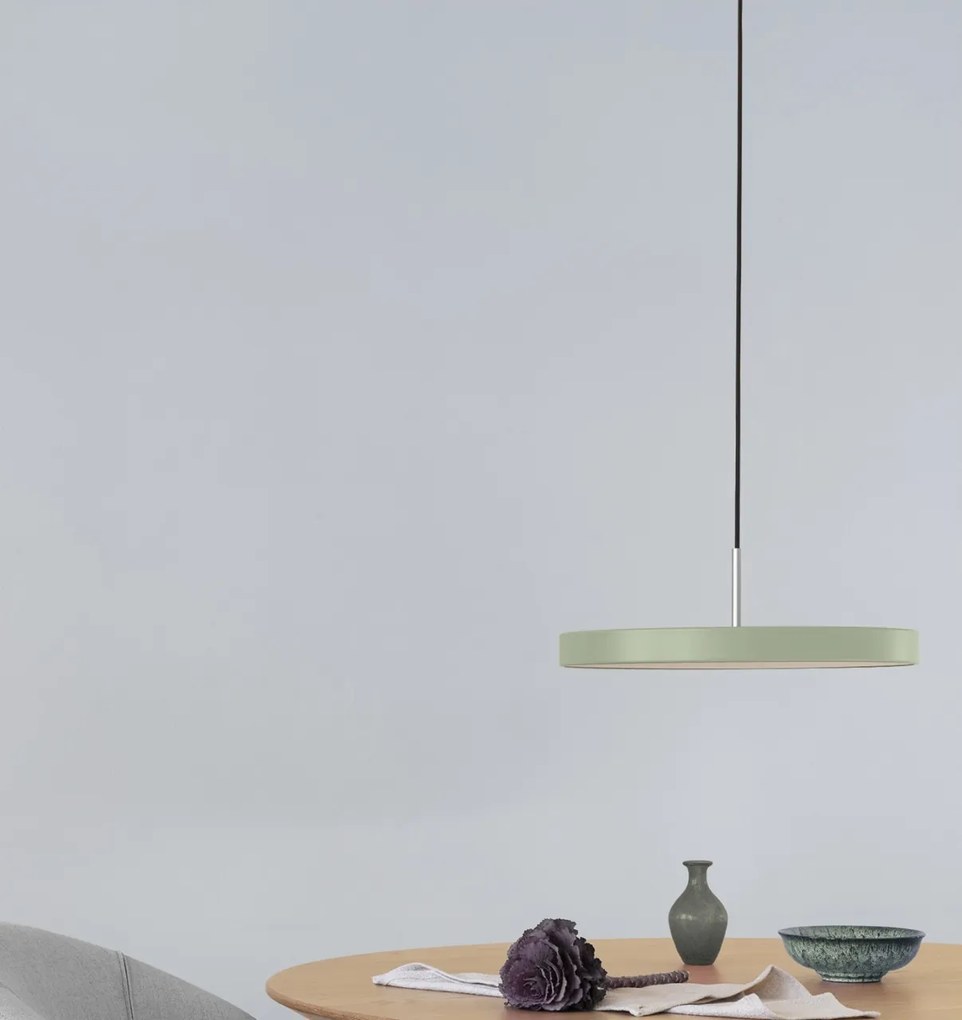 Lustra LED design scandinav Asteria medium - nuance olive/ auriu