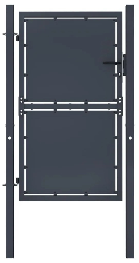 vidaXL Poartă de grădină, antracit, 100 x 200 cm, oțel