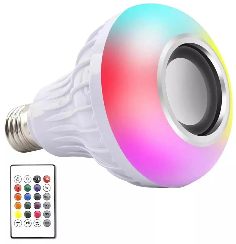 Zaparkorun Bec color LED RGB cu difuzor Bluetooth