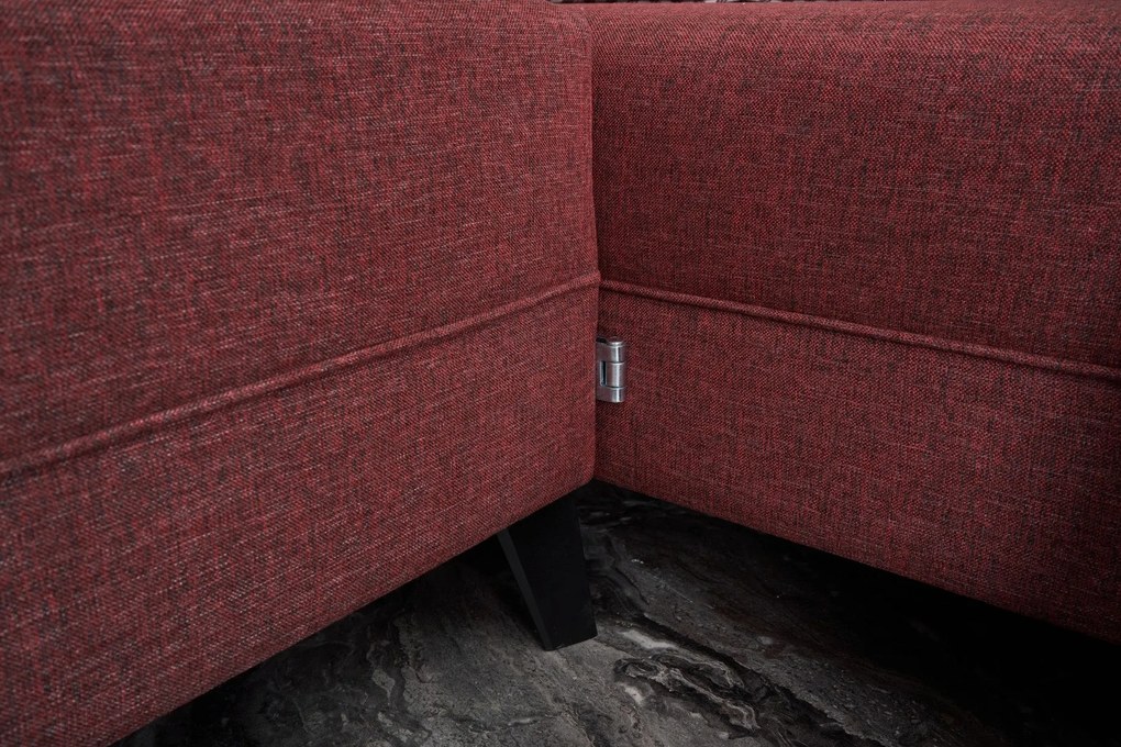 Canapea extensibilă de colț Belen - Claret Red
