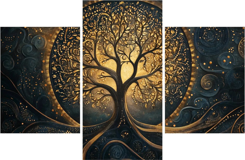 Tablou – Arbore cu aură aurie (90x60 cm)