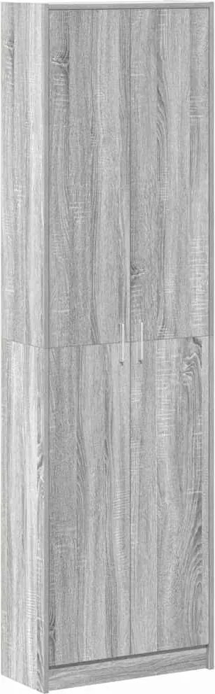 vidaXL Dulap cu raft cu ușă Gri Sonoma 55 x 25 x 189 cm Lemn compozit
