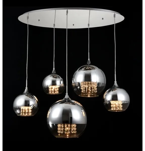 Lustră pe cablu Maytoni P140-PL-170-5-N FERMI 5xE27/60W/230V crom