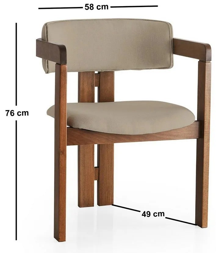Scaun de sufragerie CO Mink and Walnut