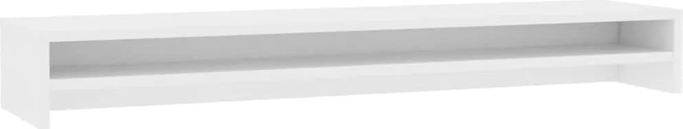 vidaXL Suport monitor, alb, 100x24x13 cm, lemn prelucrat