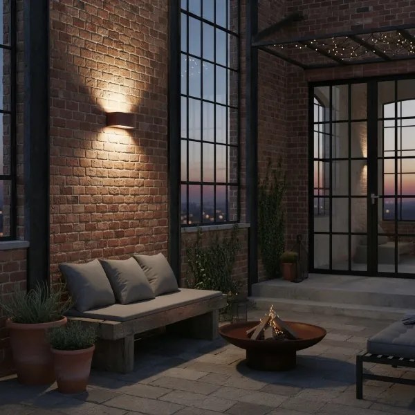 Aplică de exterior Ideal Lux ANDROMEDA 1xE27/60W/230V IP55 maro