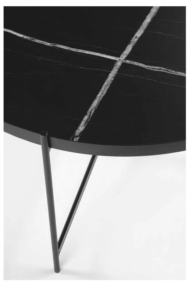 Măsuță de cafea Lirio, marmură neagră / negru