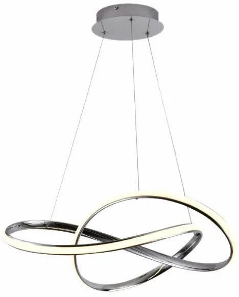 Lustră LED dimabilă pe cablu Brilagi COSMOWAVE LED/70W/230V 3000-6500K crom + telecomandă