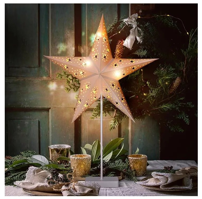 Brilagi - Decorațiune LED de Crăciun, stea, 66 x 45 cm, alimentare 3 x AA